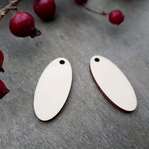 Wooden oval shape earring blanks, 10, 50 or 100 pcs, Wood earring pieces, Oval shape wooden earring blanks, Wooden geometric pendant