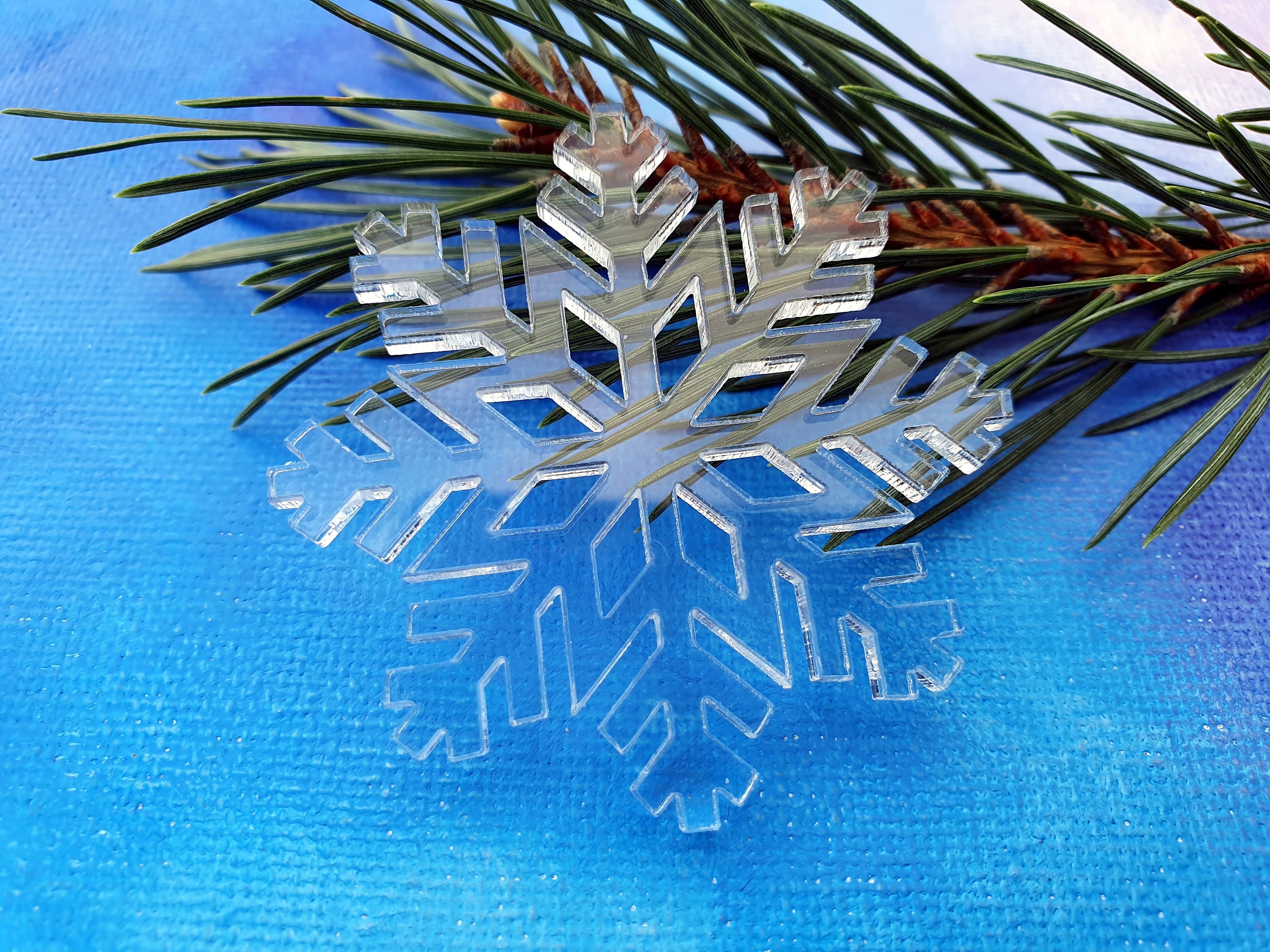 Acrylic Snowflake Ornament (Small or Large) — Treehouse Fiber Arts