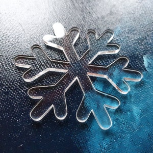 Acrylic Snowflake Shape - Snowflake Cutouts - Acrylic Snowflake Blanks - Acrylic Christmas Ornaments