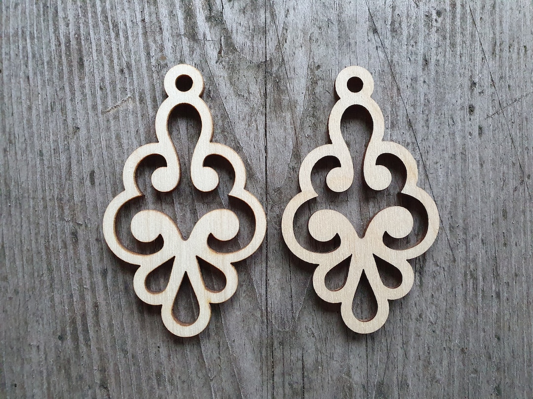 Wooden Earring Blanks 10 50 or 100 Pcs DIY Earrings Etsy