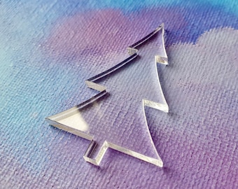 Acrylic Christmas Tree Shape for DIY Christmas Ornament Decoration Projects - Tree Cutouts - Christmas Tree Blanks - Choose SIZE and COLOR!