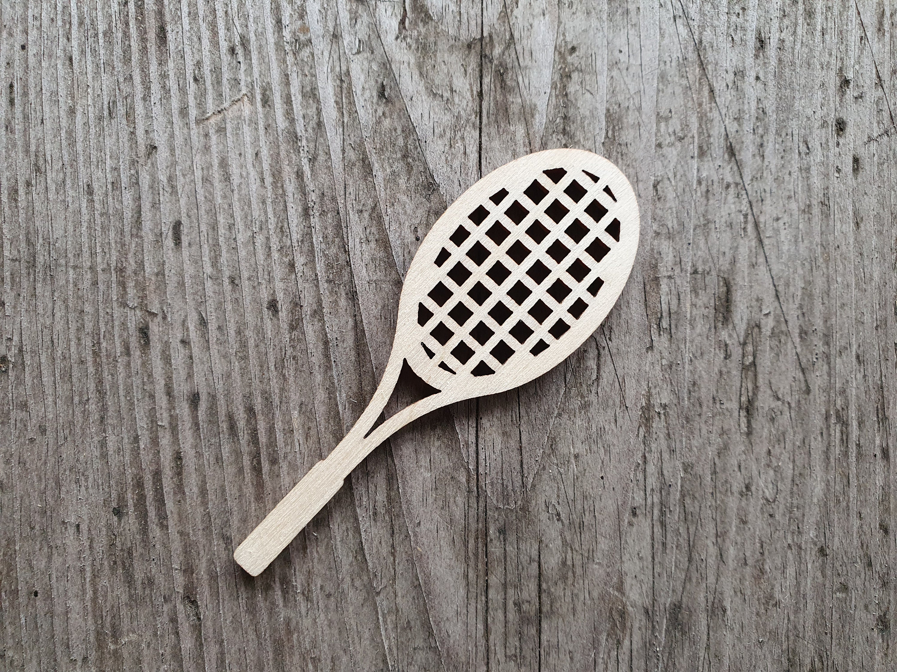 Tennis racket shape 3 20 Laser Cut Unfinished Etsy