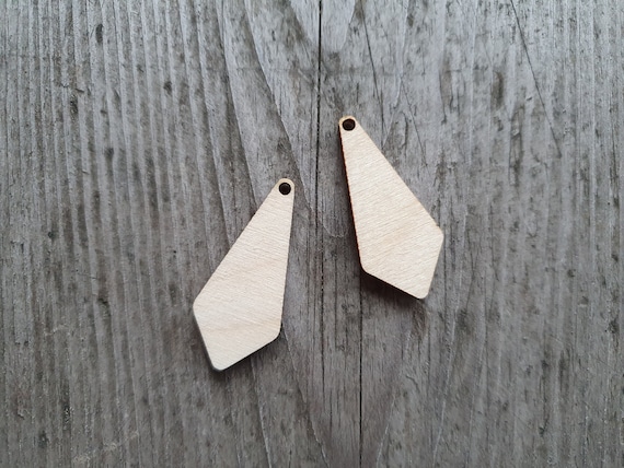 Wooden Earring Blanks, 10, 50 or 100 Pcs, Wood Earring Pieces, Wood Earring  Pendants, Tear Drop Earring Blanks, Teardrop Shape Cutouts 