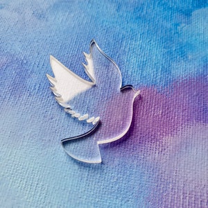 Acrylic DOVE Cutouts, Acrylic Bird Shape, Acrylic Dove Blanks