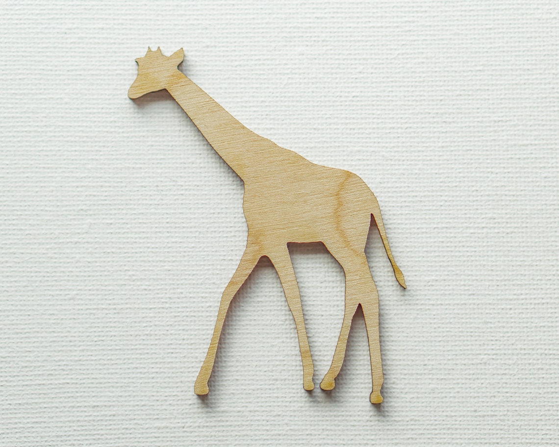 Giraffe Shape 3 20 Laser Cut Unfinished Wood Etsy