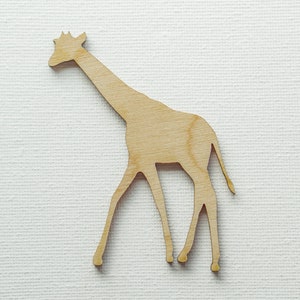 Giraffe Shape, 3" - 20", Laser Cut, Unfinished Wood blank cutout Shapes for crafts and decorations, Giraffe cutouts