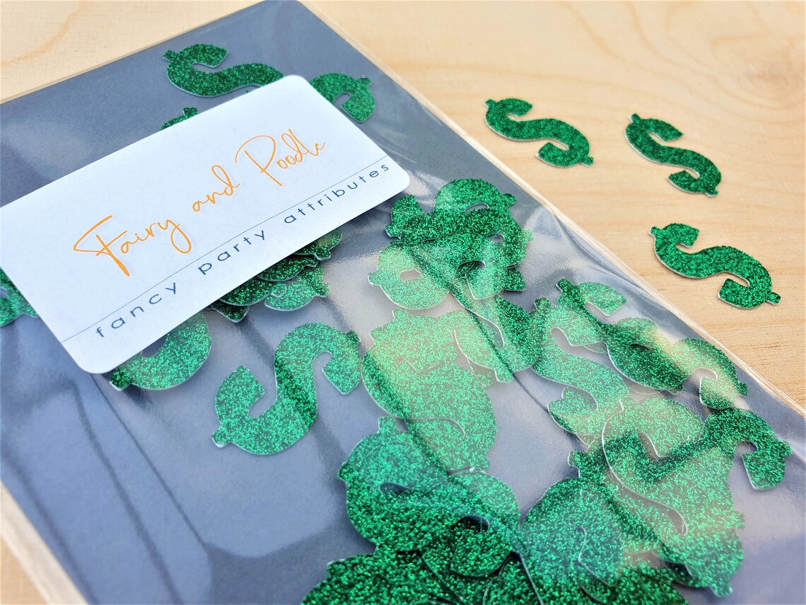 Dollar Sign Confetti Money Confetti 50pcs Casino Party Etsy