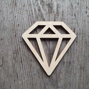 Diamond Shape, MULTIPLE SIZES, Diamond Cut Out Shape, Wooden Cutouts ...