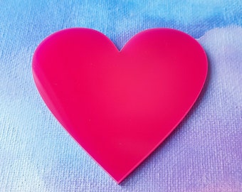 Acrylic heart shape, 2" - 20", CHOOSE COLOR, Acrylic cutout shapes for crafts and decorations, Acrylic heart cut out, Valentines day hearts