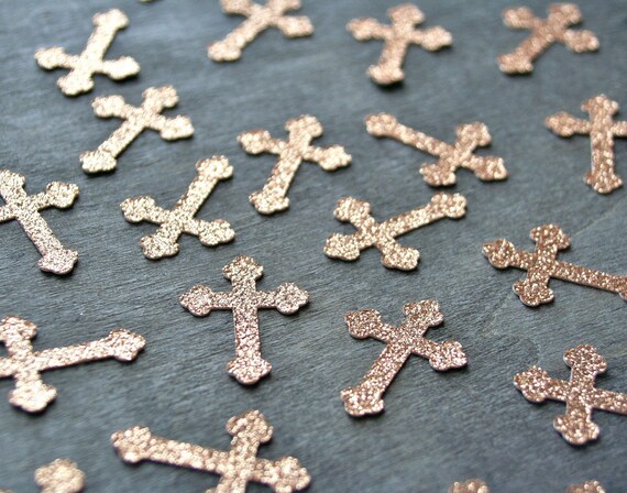 Baptism Confetti 50 Piece Cross Confetti Religious Party Decor Baptism Decorations Cross Table Confetti Communion Confetti