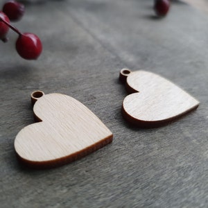 Hölzerne HERZ Ohrring Rohlinge für Schmuckherstellung, Holz Herz Ohrring Stücke, Holz Herz Form Schmuck Zubehör
