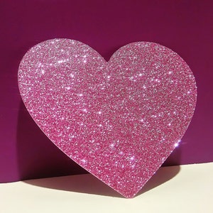 glitter paper hearts