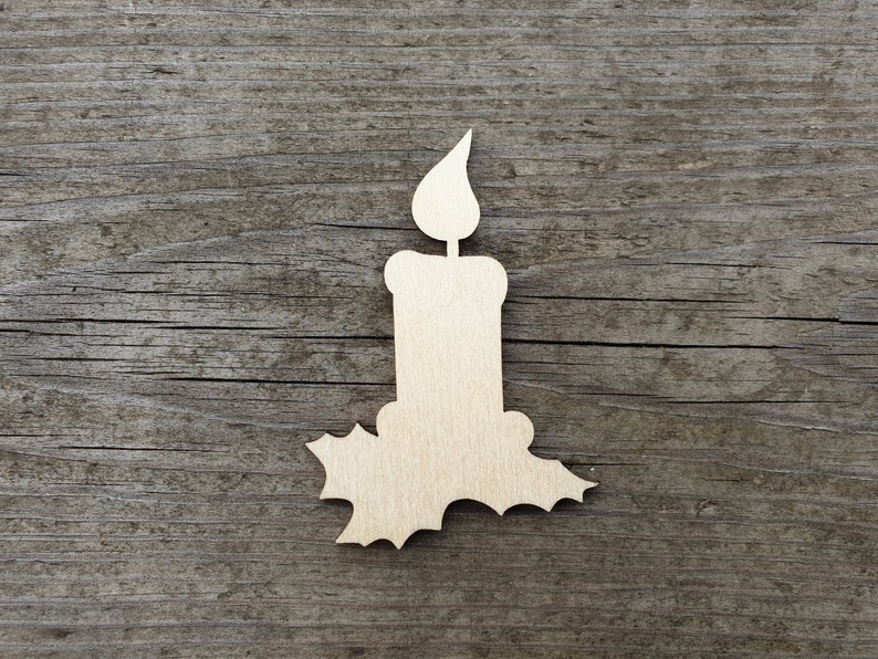 Christmas candle shape MULTIPLE SIZES Christmas candle cut Etsy