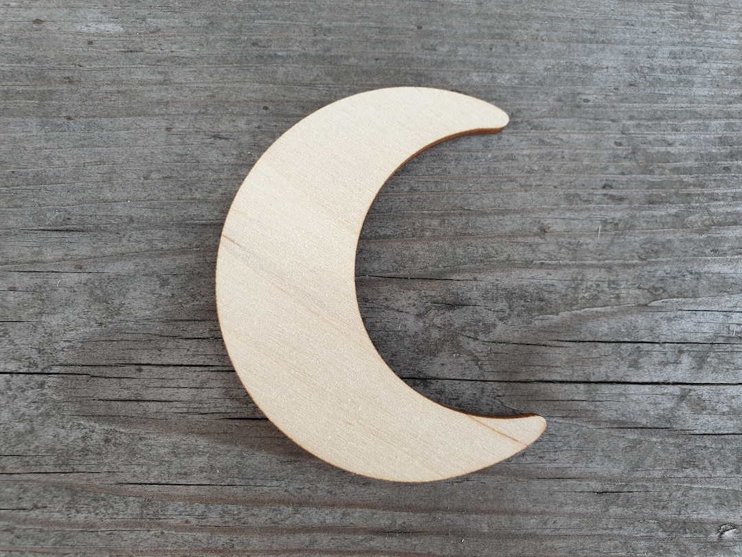 Moon Shape, MULTIPLE SIZES, Moon Cut Out, Laser Cut Moon Crescent ...