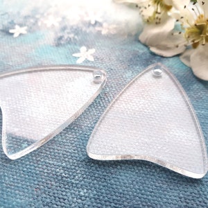 Clear acrylic teardrop earring blanks, 10, 50 or 100 pcs, Acrylic earring blanks, Jewelry making supplies, Clear acrylic earring pieces