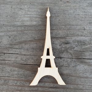 Forme de tour Eiffel, PLUSIEURS TAILLES, Découpe de la Tour Eiffel, Découpe au laser, Bois brut, Formes découpées, Découpes en bois, Découpes de la Tour Eiffel