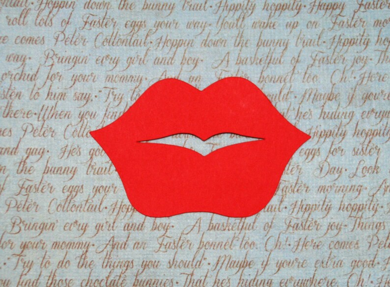 Paper lips cutouts 20 pcs MULTIPLE SIZES Lip die cut Etsy