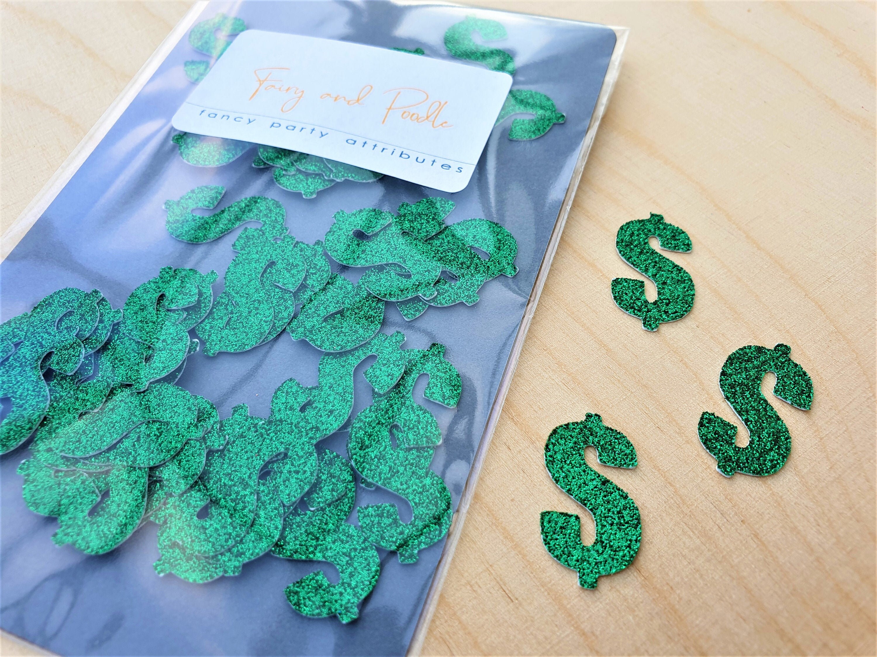 Dollar sign confetti Money confetti 50pcs Casino party Etsy
