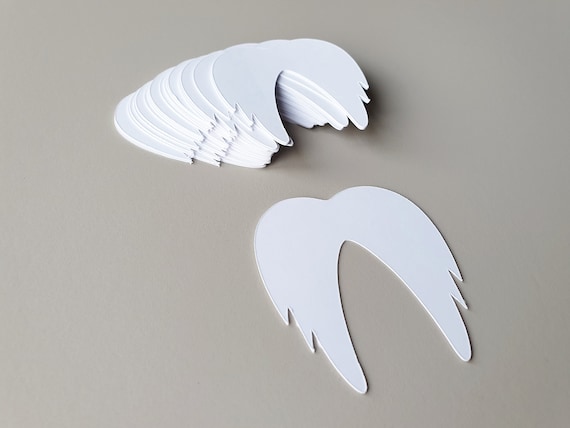 White Paper Angels with Heart Cut outs Die cuts Holiday Crafts Set of 30