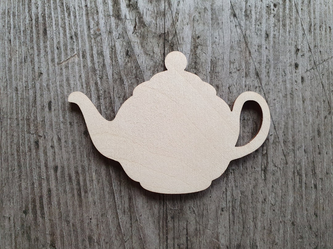 Teapot Shape, 3 20, Laser Cut, Teapot Cut Out, Unfinished Wood, Cutout