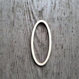 Oval outline shape , 3&quot; - 20&quot;, Oval cut out, Wooden geometric shapes, Unfinished Wood geometric shape cutouts for crafts and decorations