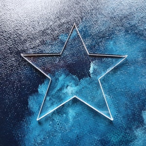 Forma di stella in acrilico, 2" - 20", taglio laser, forme ritagliate in acrilico, decorazioni natalizie, ornamento a forma di stella in acrilico, stella ritagliata in acrilico
