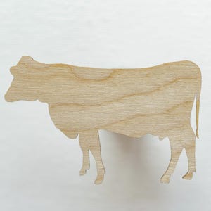 Forme de vache en bois brut découpée au laser - découpes de vache en bois - ébauches de vache en contreplaqué - choisissez la taille !