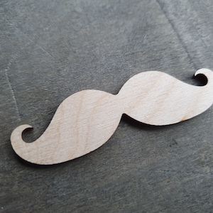Mustache - Laser Cut Out Unfinished Wood Craft Shape PPL51 Mustache - Laser Cut Out Unfinished Wood Craft Shape PPL51