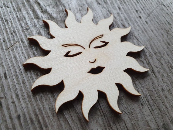 SUN/SUNFLOWER SHAPE Unfinished 1/4 Wood - 12 inch - Wooden Blanks