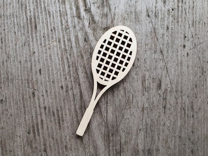Tennis Racket Shape 3 20 Laser Cut Unfinished Etsy