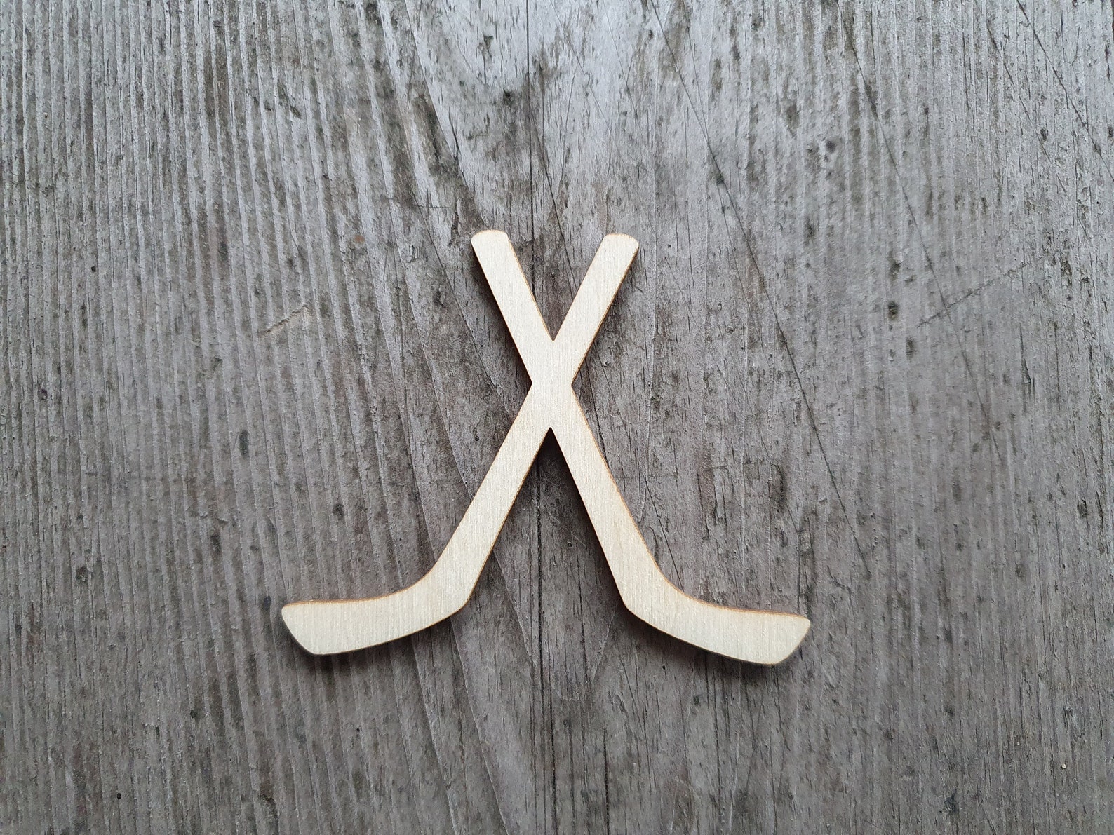 Crossed Hockey Sticks Shape 3 20 Hockey Cut Etsy