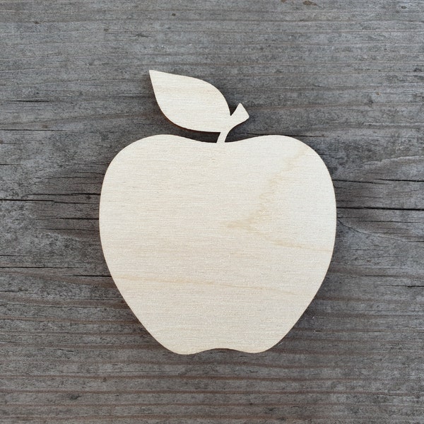 Apfelform, MEHRERE GRÖßEN, Apfelausschnitt, lasergeschnittene Äpfel, unfertiges Holz, Ausschnittformen, Holzausschnitte, Apfelausschnitte