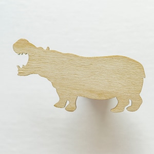 Hippopotamus shape, MULTIPLE SIZES, Laser Cut, Unfinished Wood, Cutout Shapes, Plywood shapes, Hippopotamus cut out, Laser cut hippo