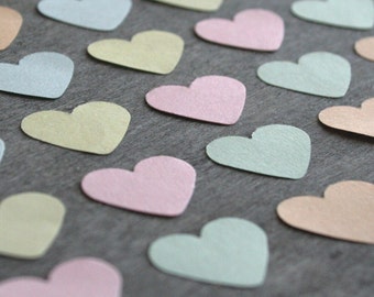 Pastel heart confetti, 100 pieces