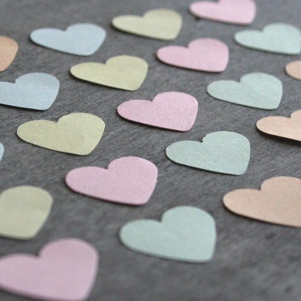 Pastel heart confetti, 100 pieces