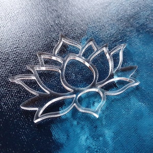 Laser-Cut Acrylic Lotus Flower Shape for DIY Craft or Decoration Projects - Choose SIZE and COLOR!