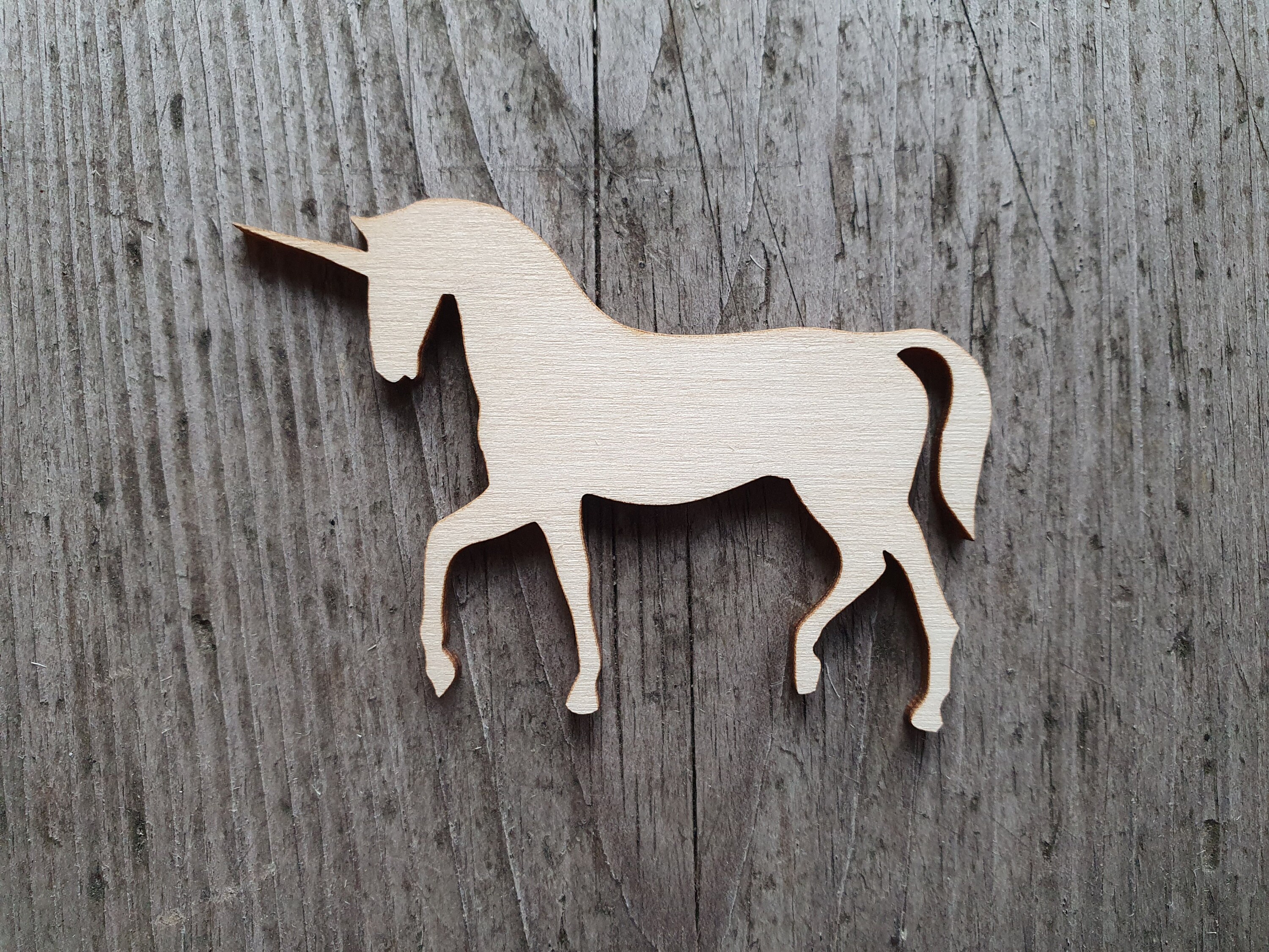 unicorn shape multiple sizes laser cut unicorn shape wooden etsy