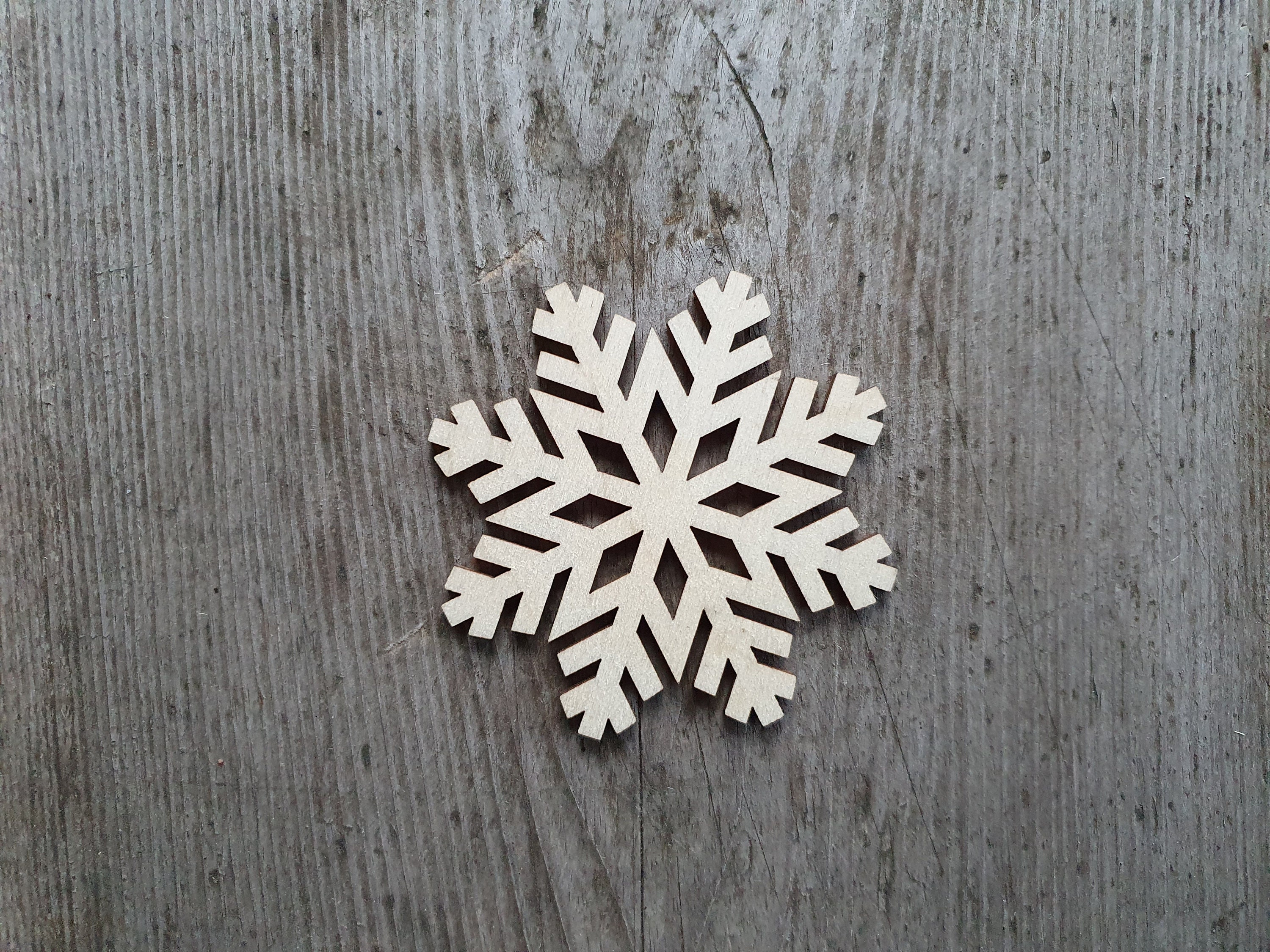 Unfinished Wood Snowflake Shape | Winter Decor | DIY Craft Cutout | up to 24