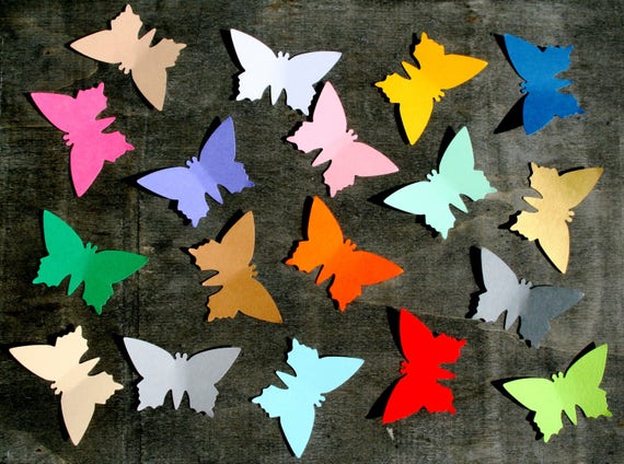 Paper Butterflies, 1 5, 50 Pcs, Butterfly Cut Outs 