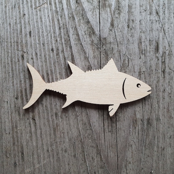Wooden Tuna Fish Shape for DIY Craft Projects - Fish Cutouts - Wood Fish  Blanks