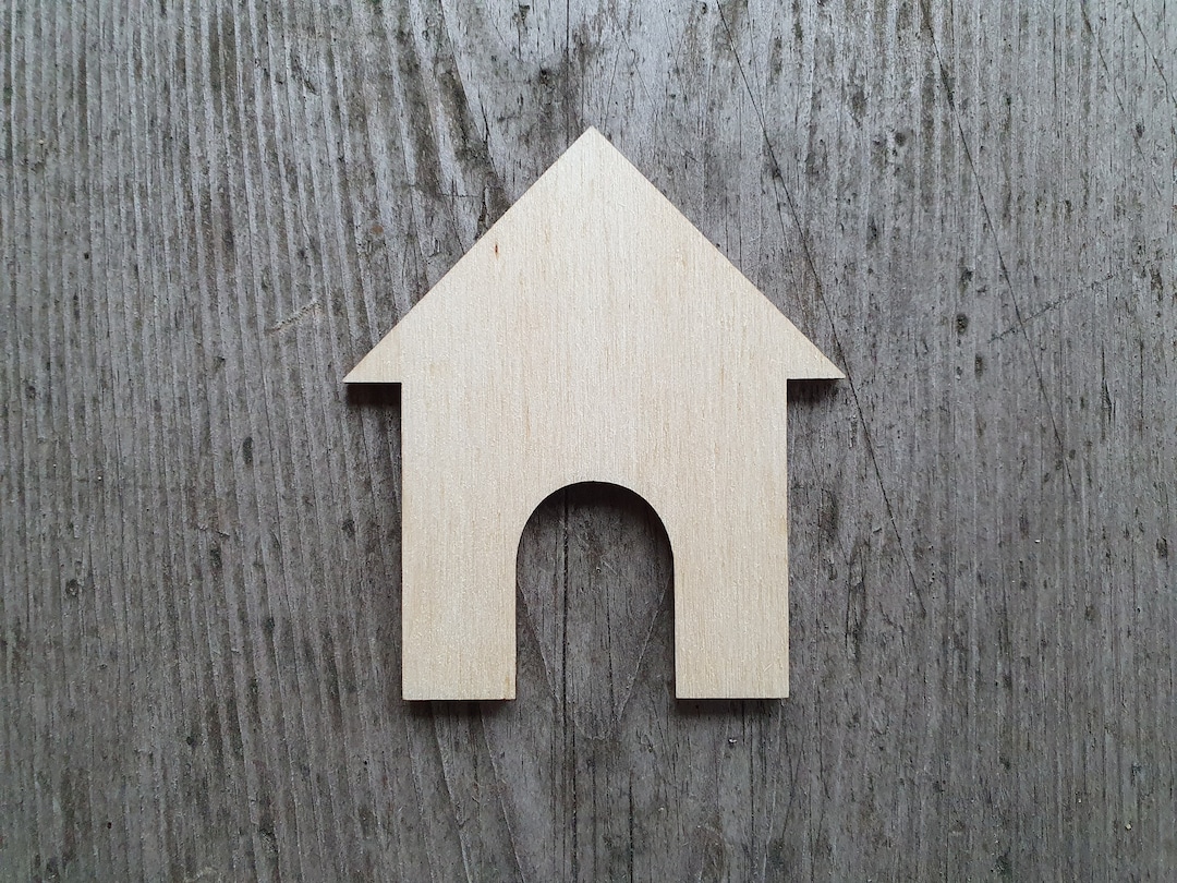 Dog House Shape, 3 20, Laser Cut, Unfinished Wood Cutout Shapes for Crafts and Decorations