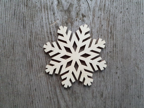 Detailed Snowflake Wood Cutout 