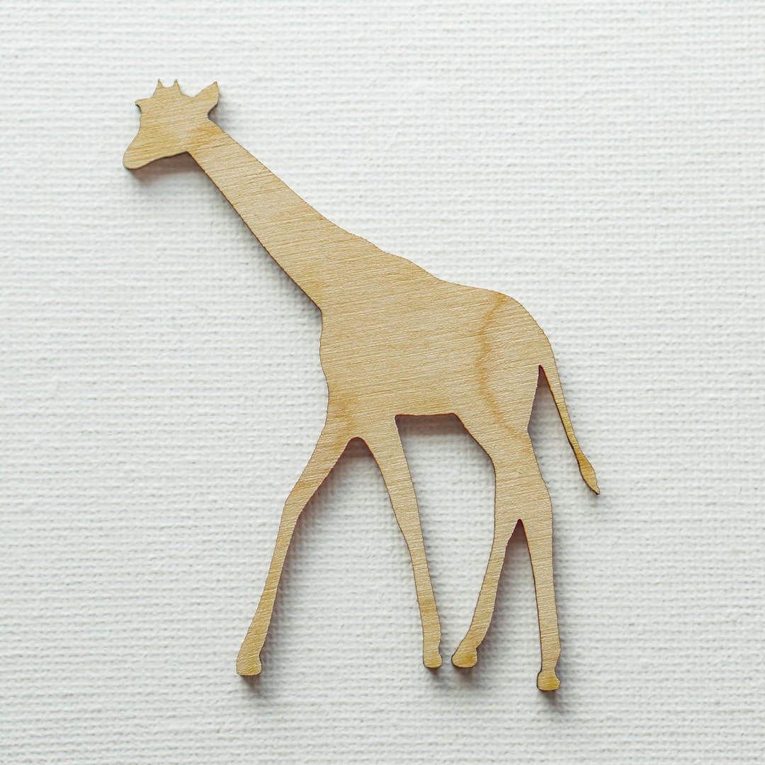 Laser-cut Unfinished Wood Giraffe - Wooden Giraffe Cutouts - Plywood ...