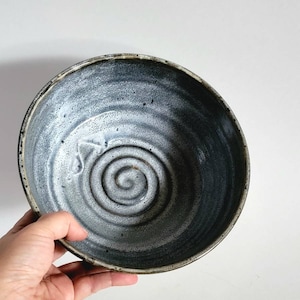 Large Handmade black ceramic nesting bowls