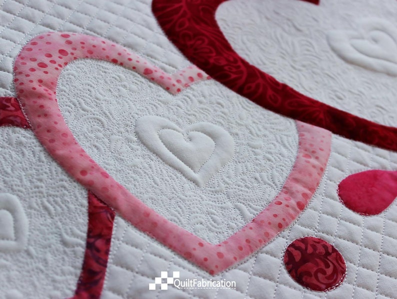 Valentine Table Runner, Hearts, Valentines, Quilt Pattern, Love Abounds, Holiday, Home Decor, Applique, Valentine Decoration, Modern Decor image 2