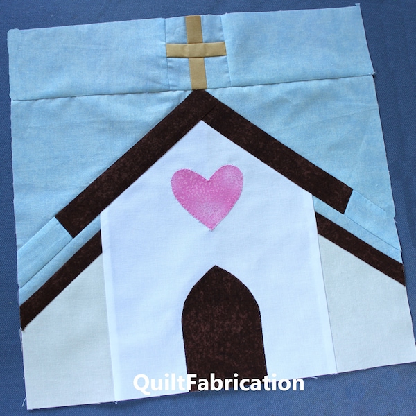 Church Quilt Block - Etsy