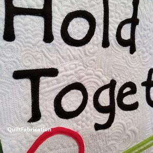 Hold It Together, Paperclips Wall Hanging, Modern Applique Quilt Pattern, Instant PDF Download, Humorous Art Decor image 2