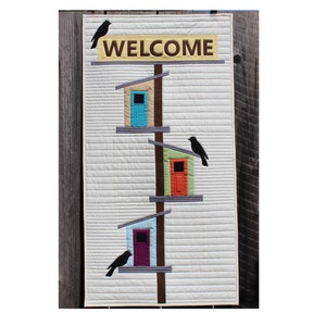 Welcome to My Birdhouse, Bird Wall Hanging Quilt Pattern, Instant Download PDF image 3