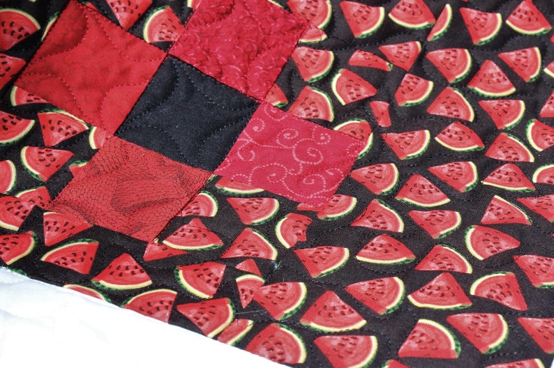 Watermelon Delight, Summer Picnic Quilt, Intermediate PDF Quilt Pattern, Lap, Twin Sizes, Watermelon Decoration 画像 5