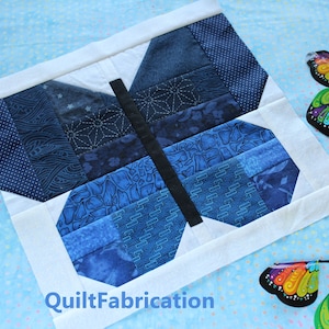 Butterfly Quilt Block, Beginner PDF Instant Download Pattern